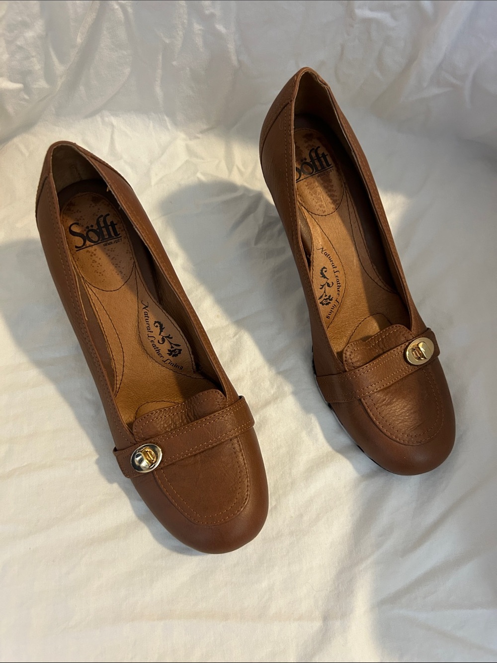 Sofft Women’s Brown Leather Loafer Pumps